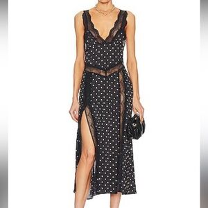 Free People X Intimately FP Bad For You Slip in Black Combo XS